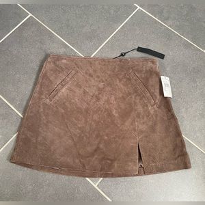 NEW Leather BLANKNYC skirt. Light brown. Size 29